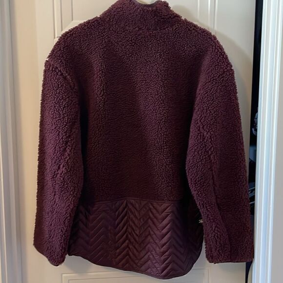 New Athleta Cozy Sherpa Snap Sweatshirt - Picture 5 of 7